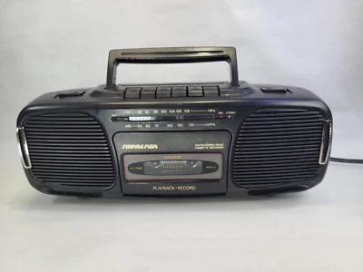 Grabadora de casete cinta de radio estéreo AM FM diseño de sonido boombox de colección 4625BLK Foto 1 de 4