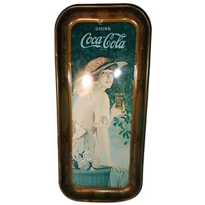 Vintage Coca-Cola Tray - 1970s Reproduction of 1916 Girl with Roses - Picture 1 of 8