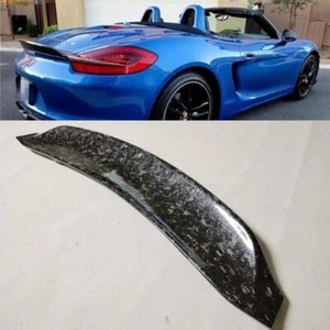 For Porsche Boxster S GTS 981 Forged Carbon Fiber Rear Wing Trunk Spoiler 13-16 - Picture 1 of 4
