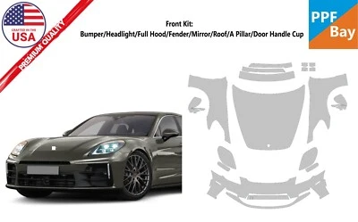 Для Porsche Panamera Base/4/4S 2024-2025 передняя защитная краска пленка PreCut PPF - Изображение 1 из 4