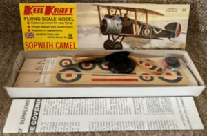 A Keil Kraft England balsa model flying Sopwith Camel biplane kit - Read Text - Picture 1 of 7