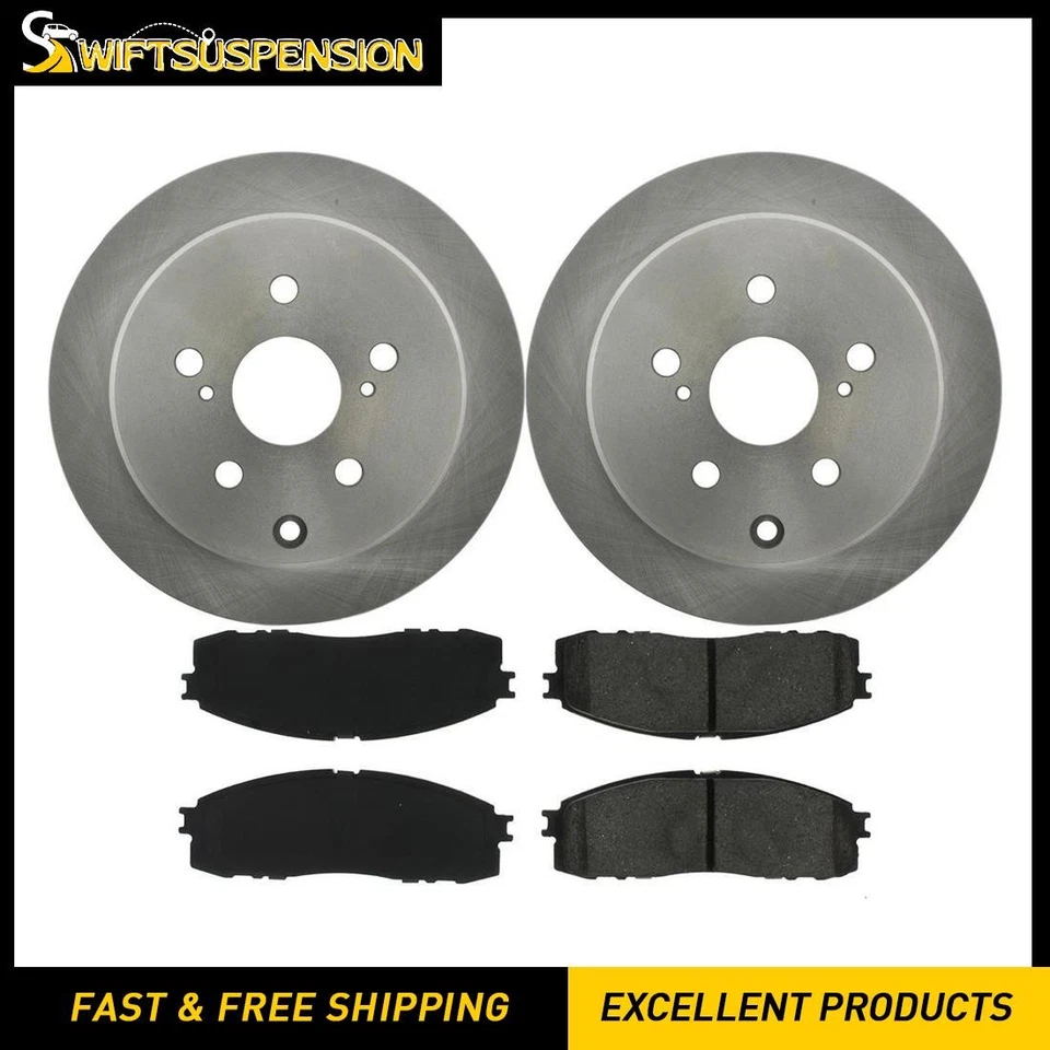 Kit de pastillas de freno trasero y rotores de disco para 1986 1987 1988 1989 1990 Toyota Supra Foto 1 de 4