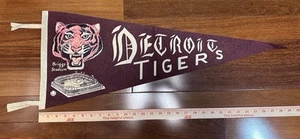 1950’s Baseball Pennant DETROIT TIGERS Felt Graphic - Picture 1 of 2