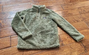 Youth Size Large 12 Green Fuzzy Patagonia Pull Over Quarter Zip Green (Z2) - Picture 1 of 8
