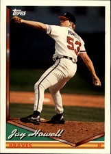 1994 Topps Atlanta Braves Baseball Card #592 Jay Howell