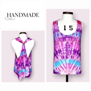 Tie dye open back tank one size - Picture 1 of 11