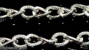 Ein Meter Drahtgirlande Metall Kabel Kettenring: ca. 6,5x4,8 DIY Basteln Fundstücke - Bild 1 von 1