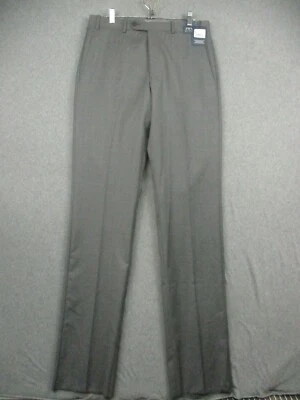 Pantalones de Vestir John W Nordstrom JWN Hombres 32 R Gris Lana Tradicional Fil Nuevos con Etiquetas Foto 1 de 4
