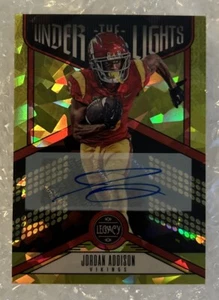 2023 Legacy Football Jordan Addison Yellow Cracked Ice Rookie Auto /25 Vikings - Bild 1 von 2