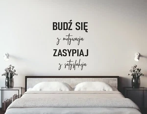 Pegatina de pared polaca Polskie Naklejki na Sciane Budź sie z Motywacją - Imagen 1 de 10