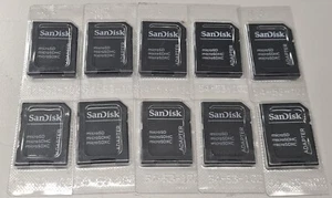 Lotto 10 adattatori Sandisk micro SD, SDHC, SDXC to SD card nuovi - Picture 1 of 5