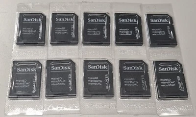 Lotto 10 adattatori Sandisk micro SD, SDHC, SDXC to SD card nuovi - Immagine 1 di 4