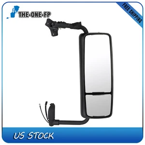 Black Passenger Right Side Door Mirror Power Heated For Volvo VNL 2004-2017 - Picture 1 of 9