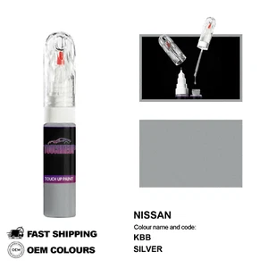 PARA NISSAN SILVER KBB Touch Up Paint Pen Brush Fix Kit Scratch Chip Set Mark - Imagen 1 de 8