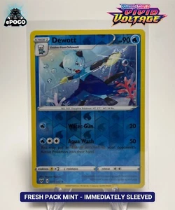 Juego de cartas coleccionables Pokémon holográficas inversas Dewott 034/185: tarjeta de voltaje vívido COMO NUEVA ENVIADA HOY - Imagen 1 de 2