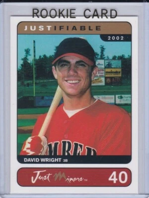 DAVID WRIGHT ROOKIE CARD 2002 Baseball  Just Minors RC NEW YORK METS! - Image 1 of 2