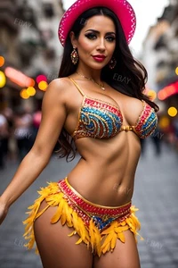 Latina Curvy ragazza modella foto Risque 13x19 poster stampa artistica D659 - Foto 1 di 1