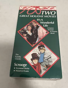 Classic Christmas VHS Movies: Scrooge & It's A Wonderful Life Boxed Set Sealed - Picture 1 of 6