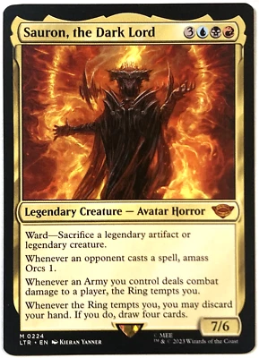 MTG Sauron, the Dark Lord The Lord of the Rings 224 NM - Image 1 of 4