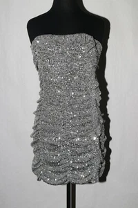 NWT Zara Limited Edition Sequin Silver Mini Dress Blogger's Favorite size M D350 - Picture 1 of 7