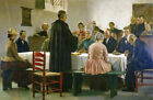 Oil Painting Happy Party Man Woman Together Communion-Gari-Melchers Canvas 48"