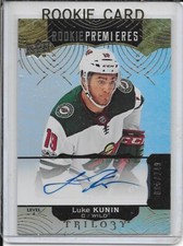 2017-18 Trilogy Luke Kunin Rookie Premieres Auto # 99 #d/249