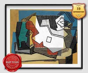 Pablo Picasso. Stillleben. 3D Effekte Textur Gel Handarbeit 25x20", 32x25" - Bild 1 von 16