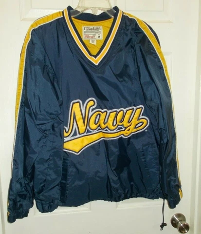 Steve and Barry's Men's Midshipmen NAVY Pullover Lined Windbreaker Jacket Medium Cover