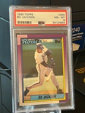 1990 Topps #300 Bo Jackson PSA 8 NM-MT