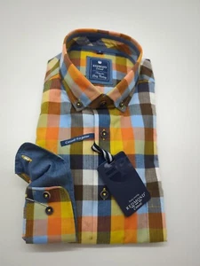 REDMOND Langarm Hemd Gr. XL 43/44 button-down-kragen Bunt Kariert Regular Fit - Bild 1 von 5