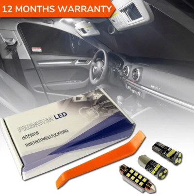 Audi A3 8V Full LED Interior Premium Set 7 SMD Bulbs White Error Free 8V1 8VA - Image 1 of 4