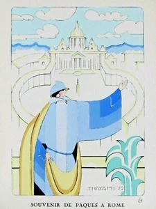 Thayaht SOUVENIR DE PAQUES A ROME EO 1922 Madeleine Vionnet - Picture 1 of 5