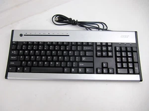 ACER KEYBOARD USB Wired Black QWERTY English MULTIMEDIA SK-9610 - Picture 1 of 9