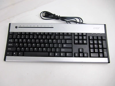 ACER KEYBOARD USB Wired Black QWERTY English MULTIMEDIA SK-9610 - Image 1 of 4