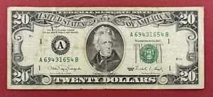 USA $20 Dollars Bills 1990 “A1 - Boston” VG-VF. #PL2895 - Picture 1 of 2