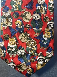 MODA CUELLO GATO ROJO CORBATA NAVIDAD - Imagen 1 de 9
