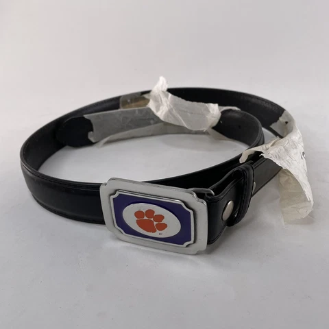 Clemson Tigers Black Belt Size 36 With Clemson Belt Buckle NCAA Cover
