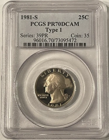 1981-S Type 1 George Washington Quarter - PCGS PR70DCAM - (#1048) Cover