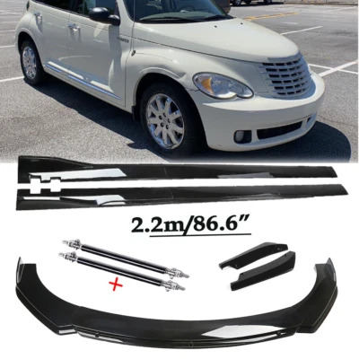 Front Bumper Spoiler Side Skirt Strut Rod Gloss Black For Chrysler PT Cruiser L - Изображение 1 из 4