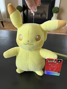 2021 NEW W/Tags Pokemon Pikachu Select Plush Jazwares 8" Yellow FREE Shipping! - Picture 1 of 10