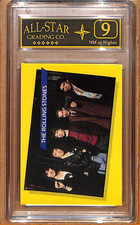 THE ROLLING STONES 1985 ROCK STAR CONCERT CARDS #18 SQUARE CORNERS ASG 9