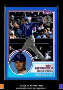 2018 Topps #82 Whit Merrifield 1983 Silver Pack Blue Refractor /150 Royals - Picture 1 of 2