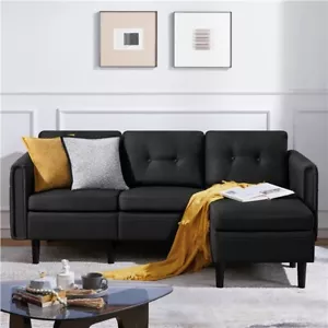 Ecksofa 3-Sitzer Sofa mit Polsterhocker Eckcouch in L-Form Rechts/Links - Bild 1 von 27