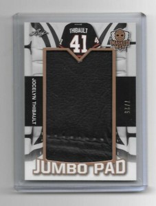 2017 LEAF MASKED MEN JOCELYN THIBAULT JUMBO  PAD MEMORABILIA NUMBERED 7/25