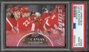 Tarjeta de novato Lucas Raymond 2021 Upper Deck Canvas #C226 PSA 10 - Imagen 1 de 2