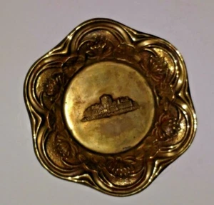 Vintage 1933 Century of Progress METAL TRAY small metal Fort Dearborn  - Picture 1 of 2