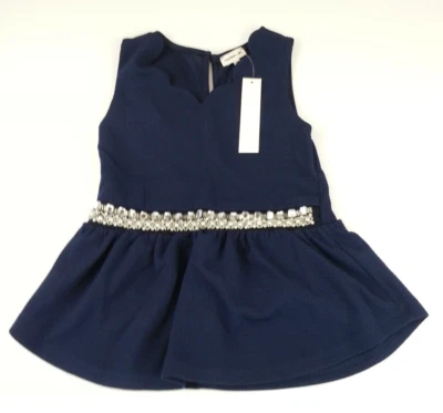 Новый с Ярлыками Monteau девочка праздник платье со стразами вечеринки верхний туника туника размер 7 XS - Изображение 1 из 4