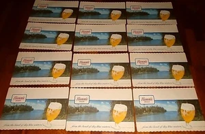 Set of 12 MINT Hamm's Beer Dancing Goblet Vintage 1950's Placemats - Picture 1 of 2