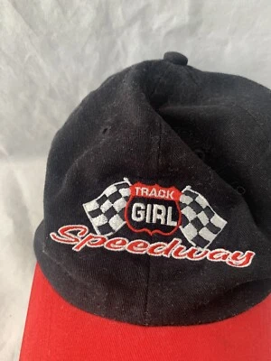 NASCAR Track Girl Speedway Cap Hat Black & Red Jerry Leigh Apparel         B5-10 - Image 1 of 4