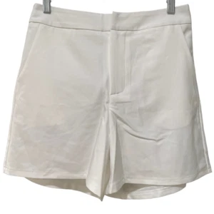 Princess Polly Shorts Womens 6 White High Rise Flat Front Daisy Dukes Coquette - Picture 1 of 7